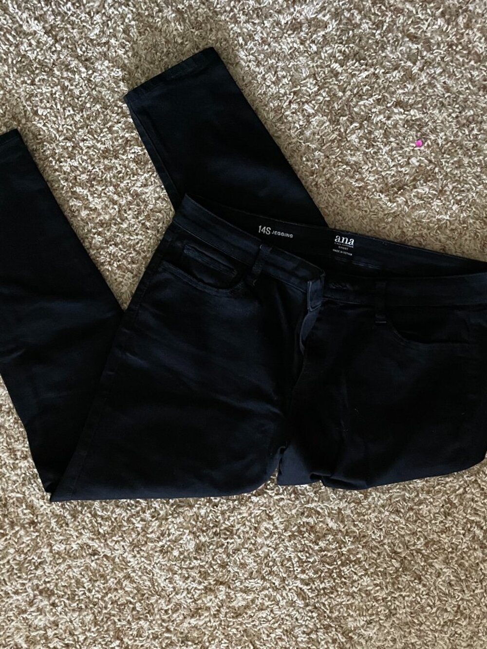 Black Skinny Stretch Jeans 14 Short a.n.a Jeggings